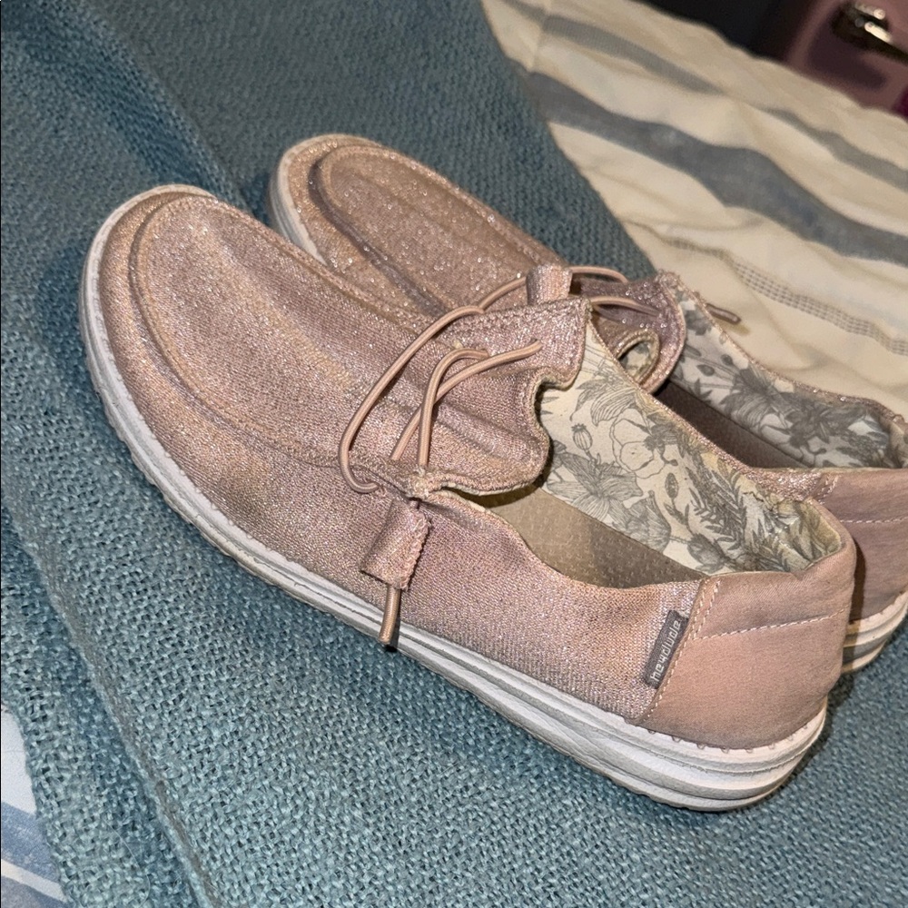 Sparkly Pink Hey Dude Casual Shoes